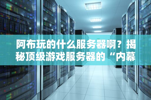 阿布玩的什么服务器啊？揭秘顶级游戏服务器的“内幕”与选购指南！