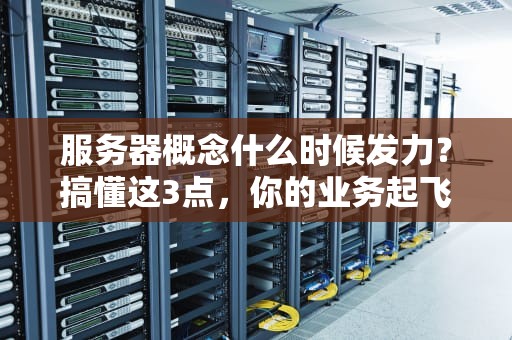 服务器概念什么时候发力？搞懂这3点，你的业务起飞不是梦！