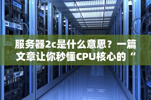 服务器2c是什么意思？一篇文章让你秒懂CPU核心的“双黄蛋”秘密！
