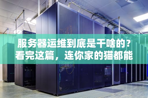 服务器运维到底是干啥的？看完这篇，连你家的猫都能当网管！
