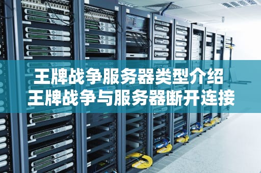 王牌战争服务器类型介绍 王牌战争与服务器断开连接怎么办