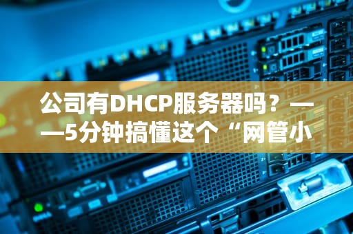 公司有DHCP服务器吗？——5分钟搞懂这个“网管小秘书”的隐藏技能！