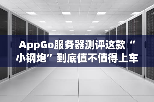 AppGo服务器测评这款“小钢炮”到底值不值得上车？