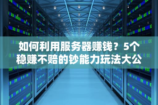 如何利用服务器赚钱？5个稳赚不赔的钞能力玩法大公开！