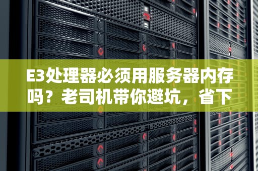 E3处理器必须用服务器内存吗？老司机带你避坑，省下冤枉钱！