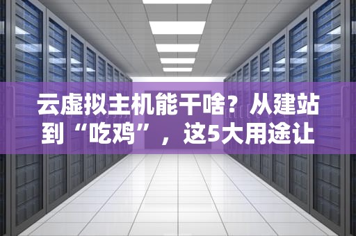 云虚拟主机能干啥？从建站到“吃鸡”，这5大用途让你直呼真香！