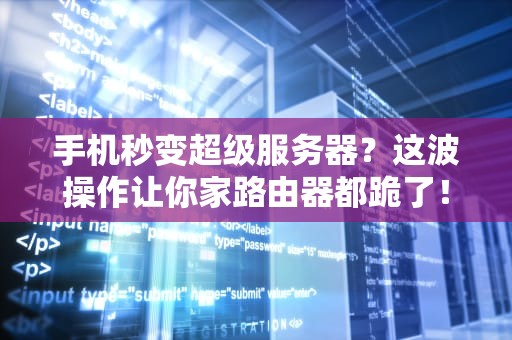 手机秒变超级服务器？这波操作让你家路由器都跪了！