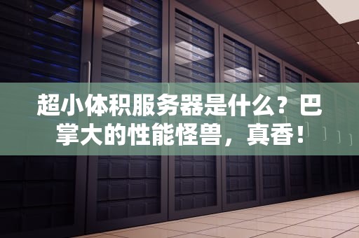超小体积服务器是什么？巴掌大的性能怪兽，真香！