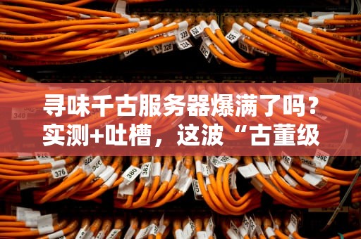 寻味千古服务器爆满了吗？实测+吐槽，这波“古董级”优化我服了！