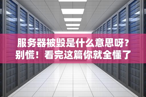 服务器被毁是什么意思呀？别慌！看完这篇你就全懂了！