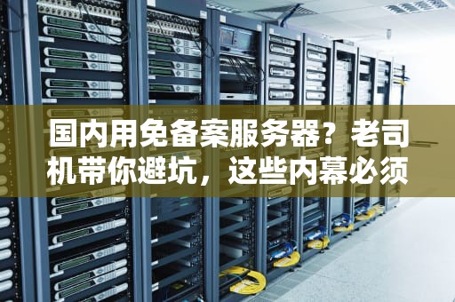 国内用免备案服务器？老司机带你避坑，这些内幕必须知道！