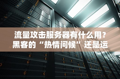 流量攻击服务器有什么用？黑客的“热情问候”还是运维的噩梦？