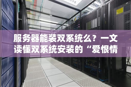 服务器能装双系统么？一文读懂双系统安装的“爱恨情仇”