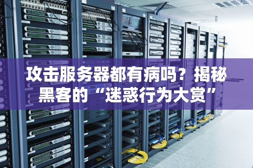 攻击服务器都有病吗？揭秘黑客的“迷惑行为大赏”