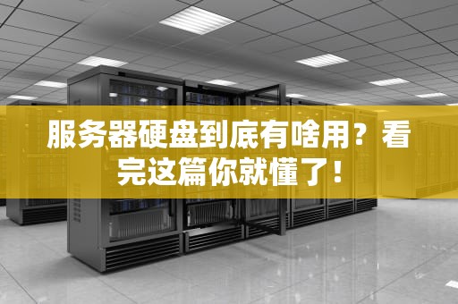 服务器硬盘到底有啥用？看完这篇你就懂了！