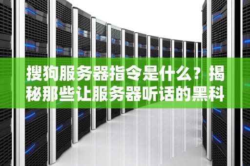 搜狗服务器指令是什么？揭秘那些让服务器听话的黑科技！