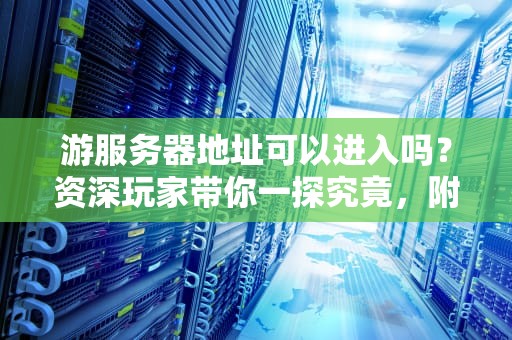 游服务器地址可以进入吗？资深玩家带你一探究竟，附避坑指南！