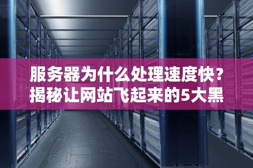 服务器为什么处理速度快？揭秘让网站飞起来的5大黑科技！