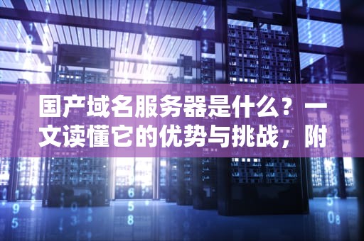 国产域名服务器是什么？一文读懂它的优势与挑战，附真实测评！