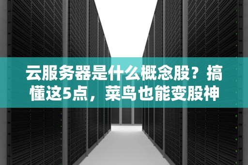 云服务器是什么概念股？搞懂这5点，菜鸟也能变股神！