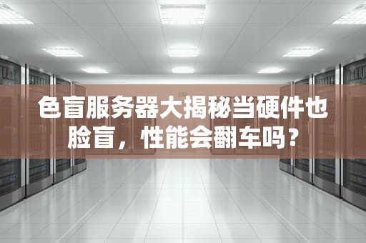色盲服务器大揭秘当硬件也脸盲，性能会翻车吗？