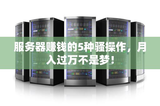 服务器赚钱的5种骚操作，月入过万不是梦！