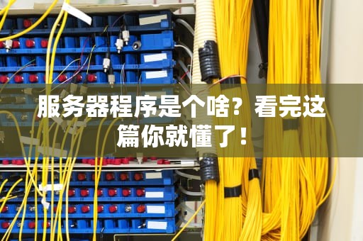 服务器程序是个啥？看完这篇你就懂了！