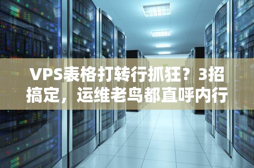 VPS表格打转行抓狂？3招搞定，运维老鸟都直呼内行！