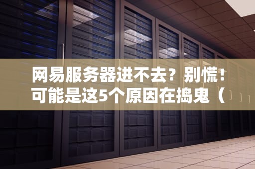 网易服务器进不去？别慌！可能是这5个原因在捣鬼（附专业解决方案）