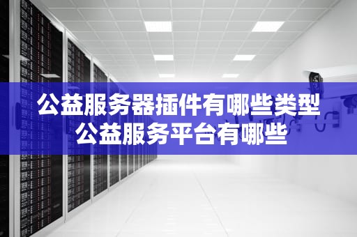 公益服务器插件有哪些类型 公益服务平台有哪些