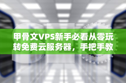 甲骨文VPS新手必看从零玩转免费云服务器，手把手教你薅羊毛！
