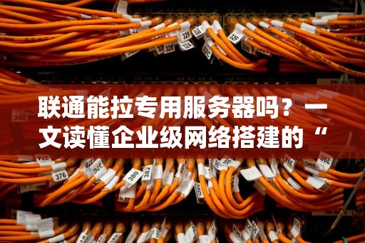 联通能拉专用服务器吗？一文读懂企业级网络搭建的“高速专线”