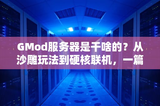 GMod服务器是干啥的？从沙雕玩法到硬核联机，一篇让你笑出腹肌的科普指南！