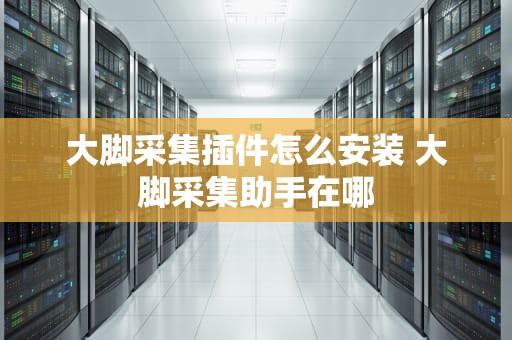 大脚采集插件怎么安装 大脚采集助手在哪