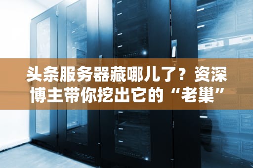 头条服务器藏哪儿了？资深博主带你挖出它的“老巢”！