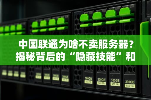 中国联通为啥不卖服务器？揭秘背后的“隐藏技能”和商业逻辑