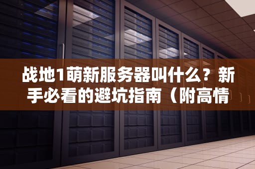 战地1萌新服务器叫什么？新手必看的避坑指南（附高情商操作技巧）