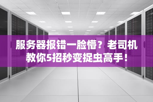 服务器报错一脸懵？老司机教你5招秒变捉虫高手！