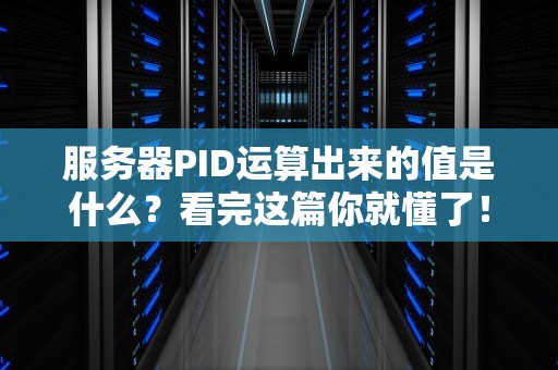 服务器PID运算出来的值是什么？看完这篇你就懂了！