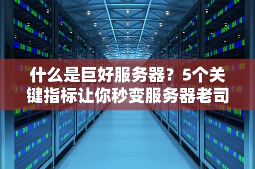 什么是巨好服务器？5个关键指标让你秒变服务器老司机！