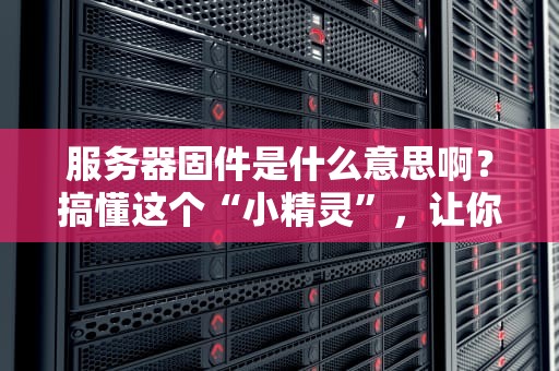 服务器固件是什么意思啊？搞懂这个“小精灵”，让你的服务器飞起来！
