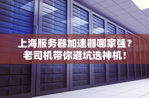 上海服务器加速器哪家强？老司机带你避坑选神机！