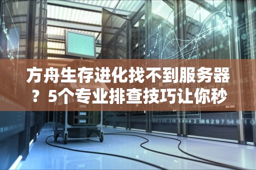 方舟生存进化找不到服务器？5个专业排查技巧让你秒变联机达人！