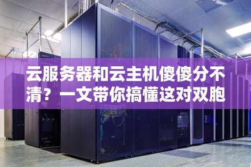 云服务器和云主机傻傻分不清？一文带你搞懂这对双胞胎的微妙差别