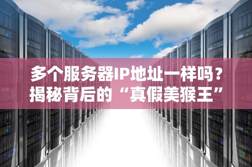 多个服务器IP地址一样吗？揭秘背后的“真假美猴王”乱象！