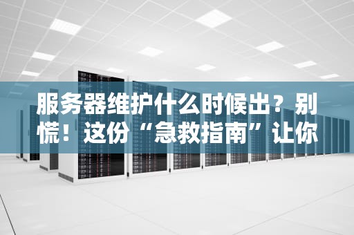服务器维护什么时候出？别慌！这份“急救指南”让你秒变运维老司机