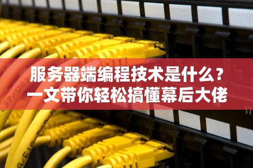 服务器端编程技术是什么？一文带你轻松搞懂幕后大佬的日常！
