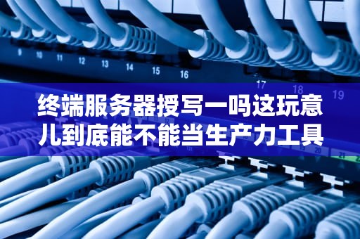 终端服务器授写一吗这玩意儿到底能不能当生产力工具？老司机实测给你看！