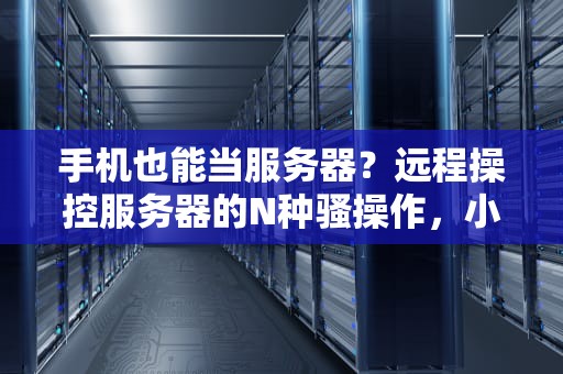 手机也能当服务器？远程操控服务器的N种骚操作，小白秒变大神！