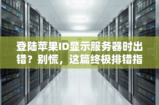 登陆苹果ID显示服务器时出错？别慌，这篇终极排错指南帮你搞定！